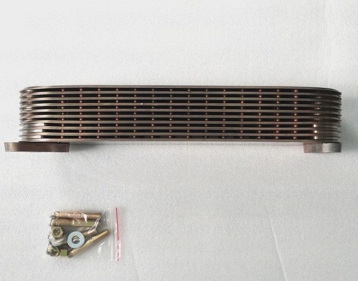 Diesel Engine S6B3 12p Stainless Steel Oil Cooler Core S12A2 S6R Excavator Parts