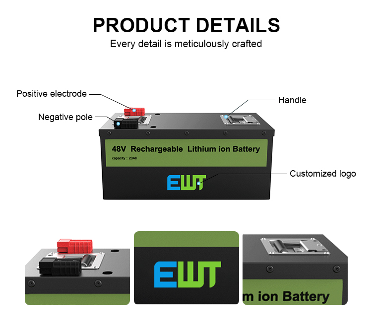 Phosphate 48V 20Ah Lithium Titanate Battery Pack Wide Temperature