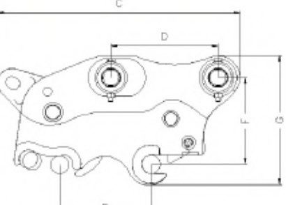 Dual Safety Locking Excavator Attachment 180 Degree Tilting Quick Coupler For Excavator