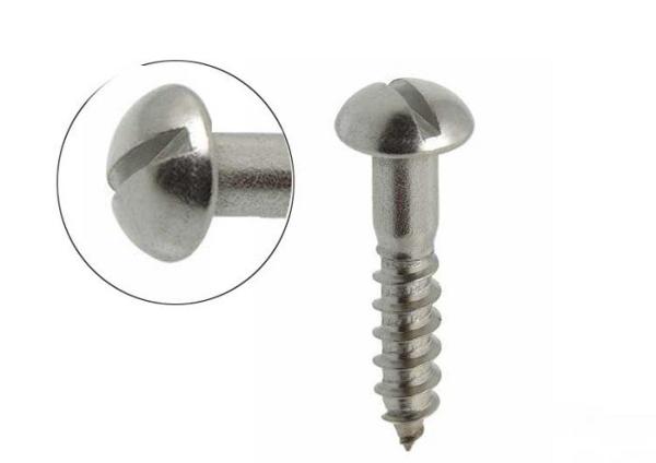 Buy cheap Metric Slotted Round Head Self Tapping Screws SS 304 316 / Carbon Steel Made from wholesalers
