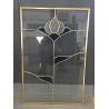 Buy cheap cabinet door decorative glass of brass caming 2017new designs from wholesalers