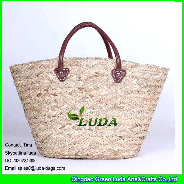 Buy cheap LUDA wholesale patent leather handbags extra large seagrass straw bag from wholesalers