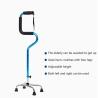 Buy cheap Aluminium Alloy Foldable Cane Stick Handle Bar Bend Four Legs Rehab Therapy from wholesalers