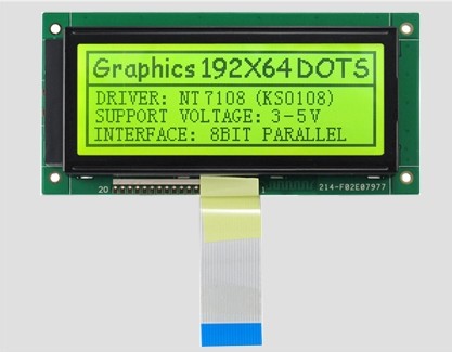 192*64 Dot Matrix STN LCD Module 20pin 8-Bit Parallel For Industrial Medical