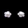 Buy cheap Shell Pearl Hanging Silver 925 Earrings Sapphire CZ / Women Accessories from wholesalers