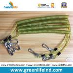 Transparent Clear Plastic PU Stainless Steel Core Coiled Tether Rope