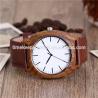 Buy cheap Aliexpress hot selling high quality wood case watch genuine leather strap mens luxury watch from wholesalers