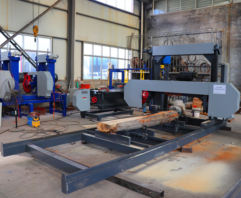 25HP 27HP Portable Horizontal Band Sawmill 700mm Tree Saw Mill Machine