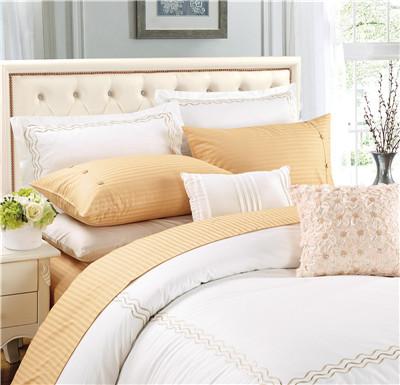 Buy cheap Sateen Stripe Solid Color 1800 Series Egyptian Cotton 4pcs Sheet Set from wholesalers