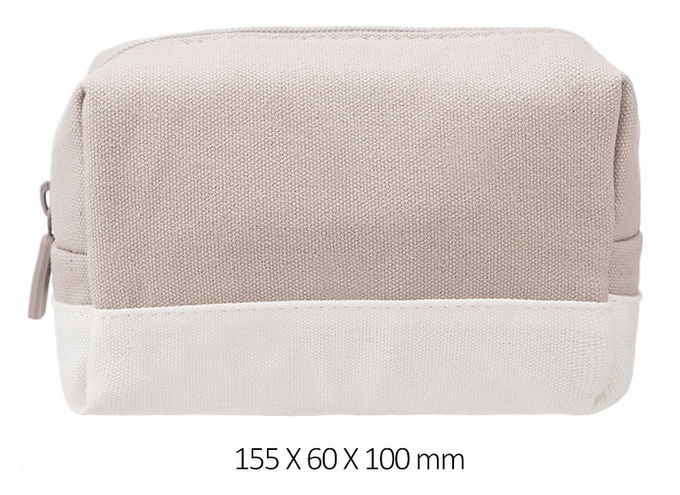 Professional Custom Portable Small Shell Shape Canvas Zipper Cosmetic Bag