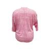 Buy cheap 1/2 Length Batwing Sleeves Ladies Casual T Shirt Half Zipper V Neck Snow Mélange Fabric from wholesalers
