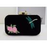 Buy cheap Retro Peony Flower Embroidered Shoulder Bag , Dragonfly Pattern Personalised Clutch Bag from wholesalers
