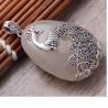 Buy cheap Sterling Silver Peafowl Style White Chalcedony Pendant Neclace (041001) from wholesalers
