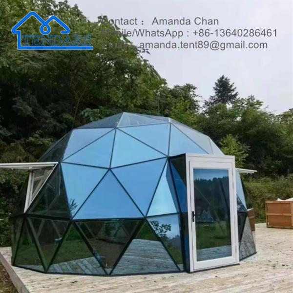 Buy cheap Outdoor Commercial Glamping Igloo House Glass House Tent Geodesic Dome Tents With Bathroom from wholesalers