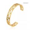 Buy cheap individuality brand jewelry hollow star bracelet opening Stainless steel bangles from wholesalers