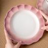 Buy cheap Stunning Pink Ceramic Plates 6-Piece Dinnerware Set For Special Occasions And Presents from wholesalers