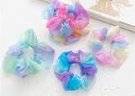Buy cheap Tie dye clear rainbow color collar-scrunchie accessories headdress European American lady hair tie rope rubber band from wholesalers