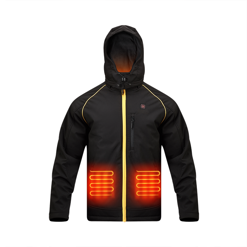 Windproof Electric Heated Jacket S-3XL Men Hooded Jacket