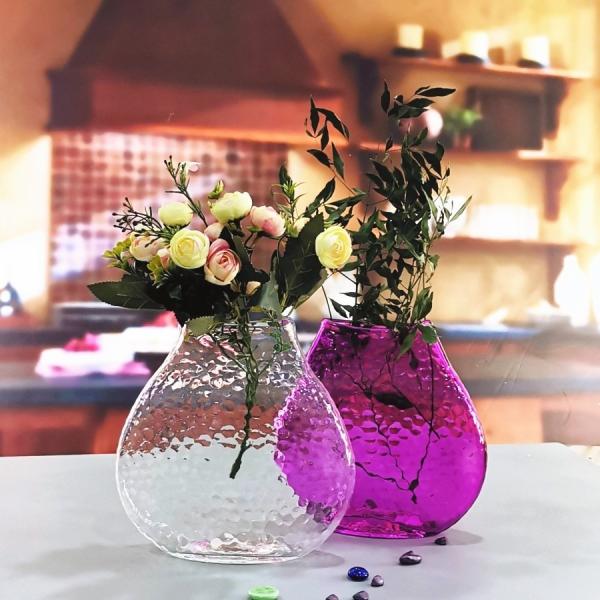 Buy cheap Home Decoration 8" Fish Style Vintage Pink Glass Vase from wholesalers