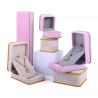 Buy cheap OEM Ring Necklace Packaging Box Pink Velvet Jewelry Box ISO9001 from wholesalers