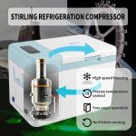 HE Refrigerant Portable ULT Freezer -86c Stirling Cooling 12v Refrigerator with
