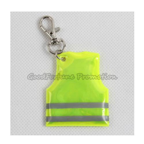 Buy cheap printed logo Eco pvc reflective vest traffic safety item keychain keyrings gift from wholesalers