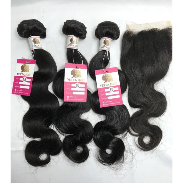 Buy cheap Healthy 100% Brazilian Virgin Hair 4x4 Closure With 3 Bundles CE BV from wholesalers