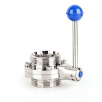 Buy cheap Butterfly Type Stainless Steel Valves Manual External Thread DIN Standard product