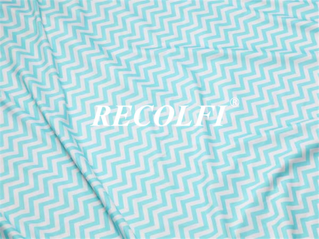 Printing Ocean Retro Polyester Knit Fabric Seamless Glossy Soft Feel