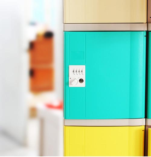 Buy cheap Green Plastic Gym Lockers Safety Changing Room Lockers For Public Place from wholesalers