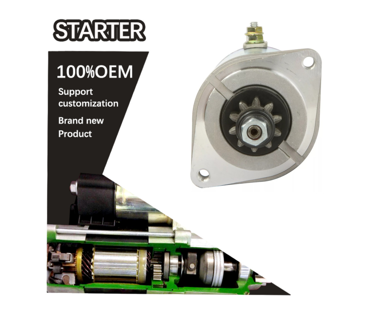 12V 10T CW STARTER 21163-0714, 21163-7034, 211630711, 211630714, 211630727, 211637024, 211637034, 211637035, FR691VAS04