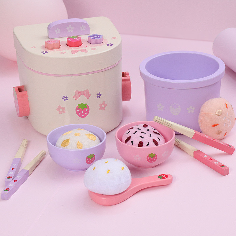 Wooden Rice Cooker Toy For Kids Early Education