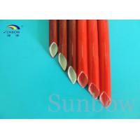 Buy cheap Red Color heat resistant silicone rubber fiberglass sleeving high temperature product