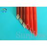 Buy cheap Red Color heat resistant silicone rubber fiberglass sleeving high temperature from wholesalers