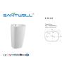 Buy cheap Commercial Fashionable Bathroom Pedestal Basins Ceramic Material For Hand Cleaning from wholesalers