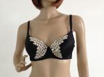 Night Club Clothes Silver Studded Bra / Spiked Bra Outfit CRB1038 Non Enclosed