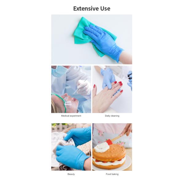 Sterile Disposable Surgical Gloves Nitrile Latex 9 - 12 Inches High Elasticity