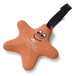 Custom Made 3D Logo Starfish Soft PVC Premium Luggage Tags, PVC Travel Suitcase