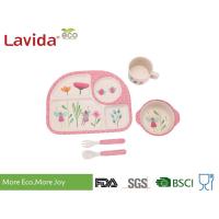 Buy cheap Eco - Friendly Bamboo Childrens Dinner Set , Natrural Bamboo Kids Set For BBQ product