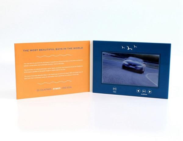 VIF Free Sample 7 inch Video Greeting Card , lcd video business cards for