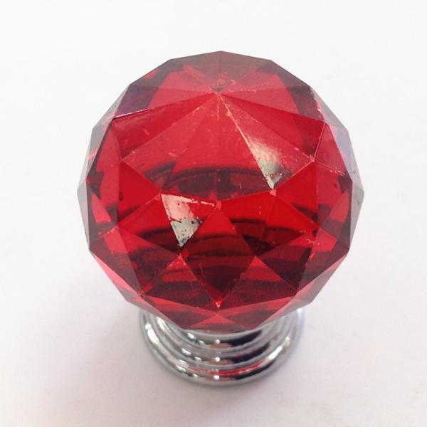Buy cheap Pull Handle Knob Crystal Rhinestone Buttons Red Orange Or Transparent For Furniture from wholesalers