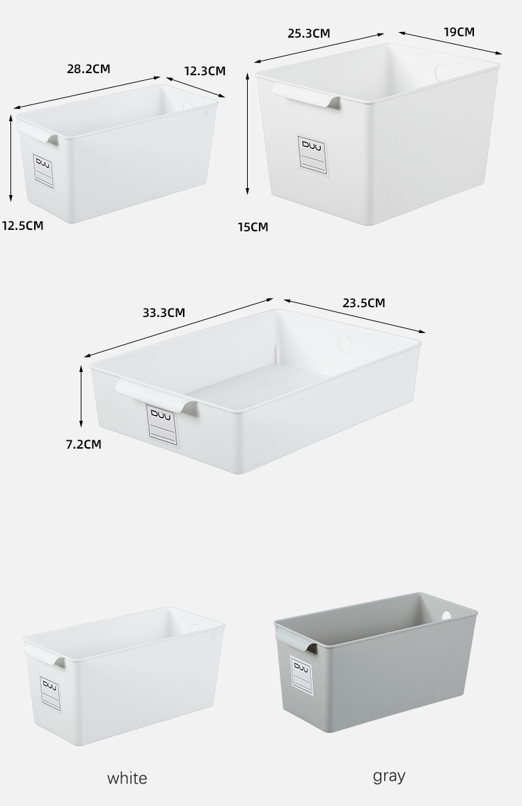Plastic box sundries storage basket useful bin with label