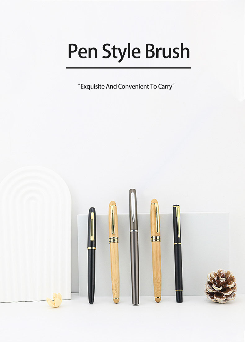 Black Creative Stationery Soft Tip Calligraphy Brush Pen Signature Pen For Gift