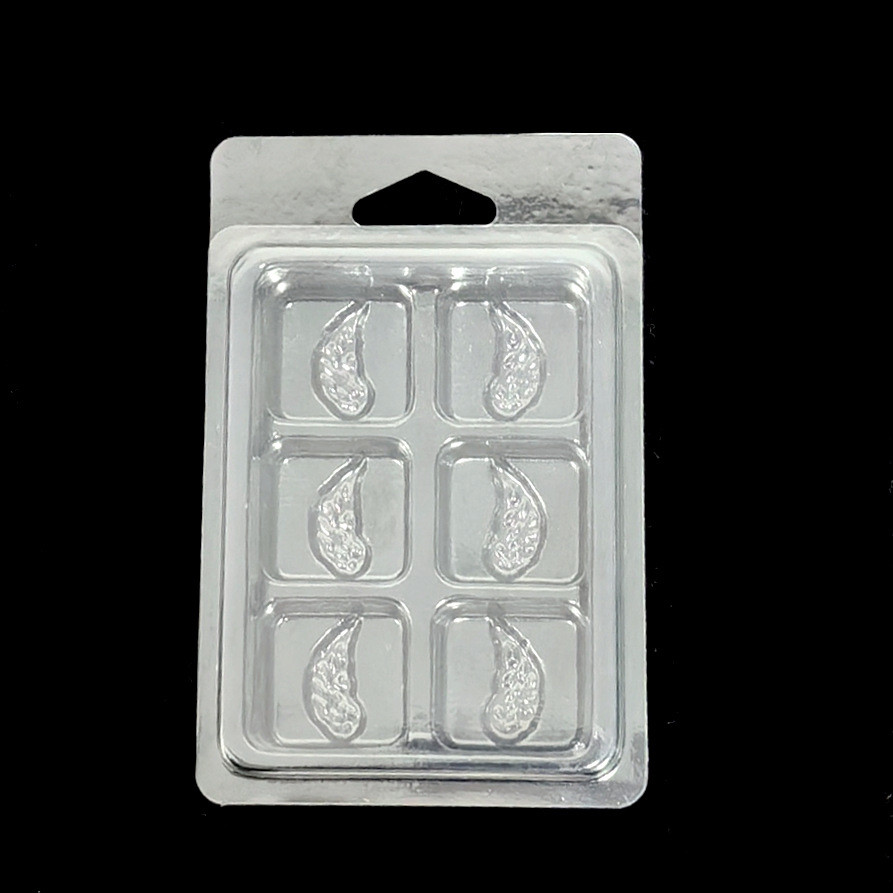 Custom Clear Plastic Wax Melt Blister Packaging Clamshell Packaging for Candle Wax Blister Candle Box with Hanger