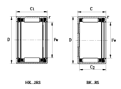 Drawn Cup needle roller bearing BK1518-RS 0