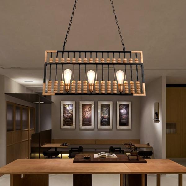 Buy cheap Industrial Vintage Loft Wood Abacus Chandelier Restaurant Coffee Shop Bar Creativity Boat lamp(WH-VP-239) from wholesalers