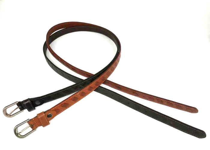 Cowhide Female 2.0cm Width Full Grain Leather Belt