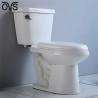 Buy cheap S-trap 300mm elongated two piece toilet syphon flush Ceramic Smooth Sided from wholesalers