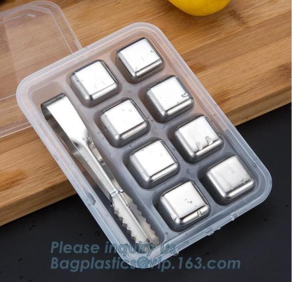 Buy cheap hot sale Strapping stainless steel metal whisky stone tubes for drinks, food grade chilling gel that freezes ice cube whisky from wholesalers