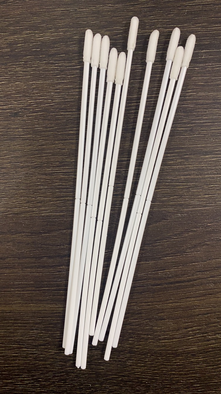Medical Testing 150mm White Flu Test Throat Swab